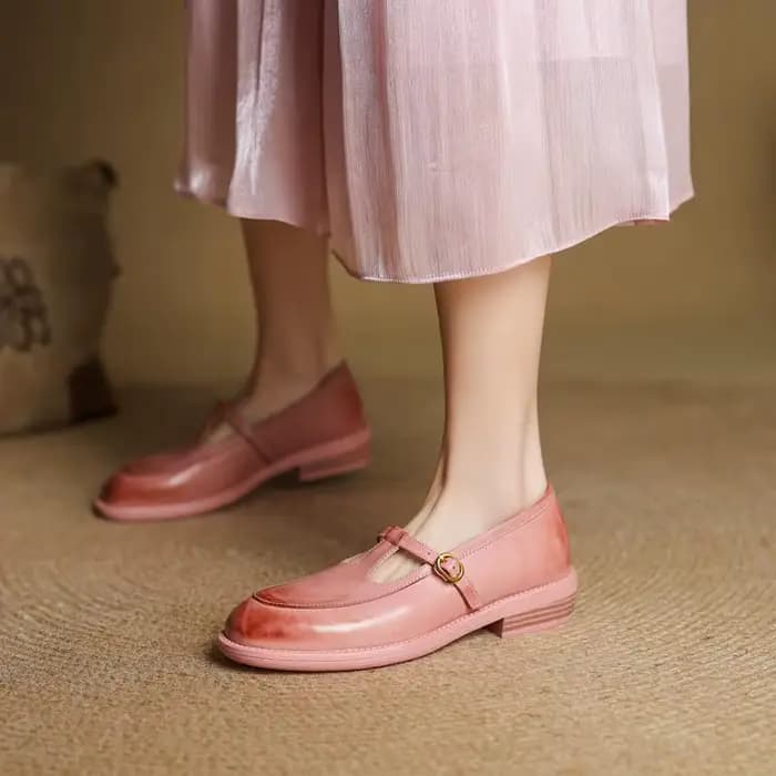 MORAZORA 2026 Nouvelles Chaussures en Cuir Véritable pour Femmes, Type Oxford à Boucle, Plateformes