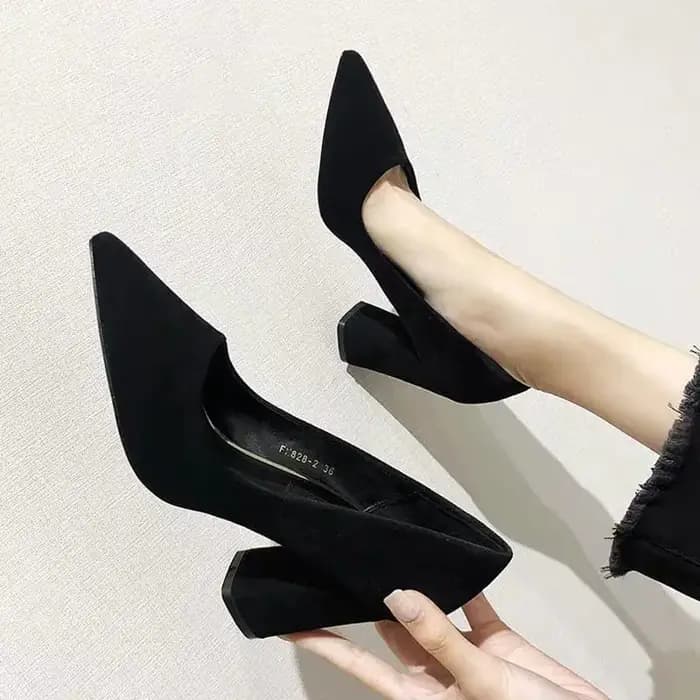 Chaussures pour femmes 2025 mocassins à bout rond noir talon Super haut dames