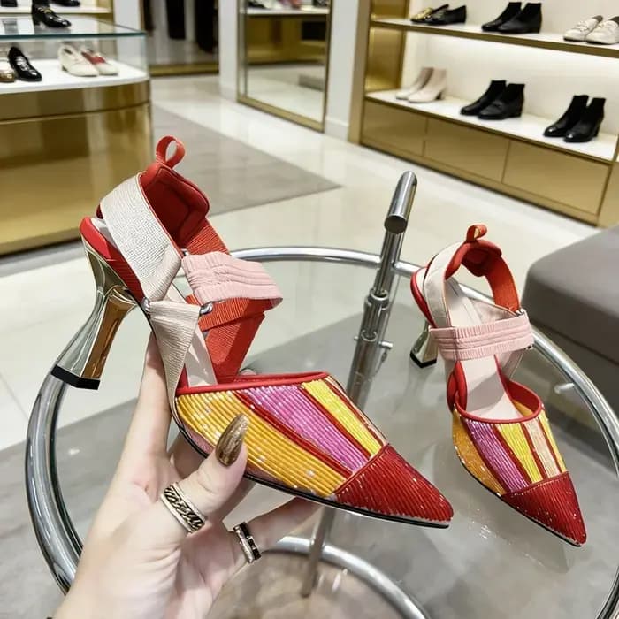 Sandales pour femmes en tissu satiné avec décoration en nœud, couleur rose, nouveau style d'été, tal