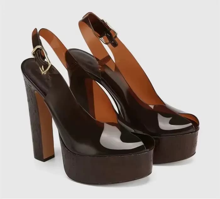 Sandales d'été 2026 pour femmes à talons épais, sandales transparentes tendance grandes tailles pour