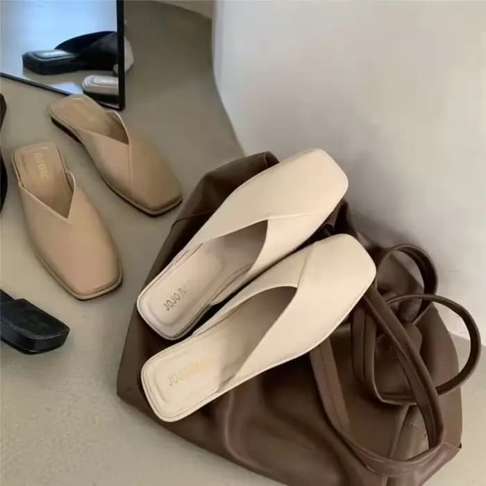 Mules chaussures femmes concepteur été nouveau 2025 dames pantoufles et sandales en cuir mode miroir luxe maison