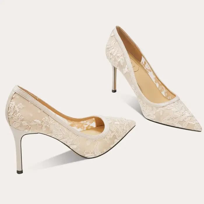 Nouvelles Chaussures à Talons Hauts Noires en Gaze pour Femmes 2026