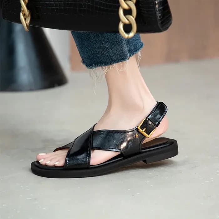 Sandales d'Été en Cuir group pour Femme