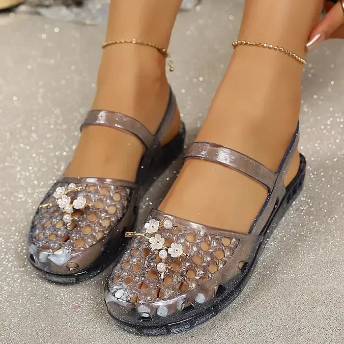 Sandales d'été transparentes en gelée pour femme 2026