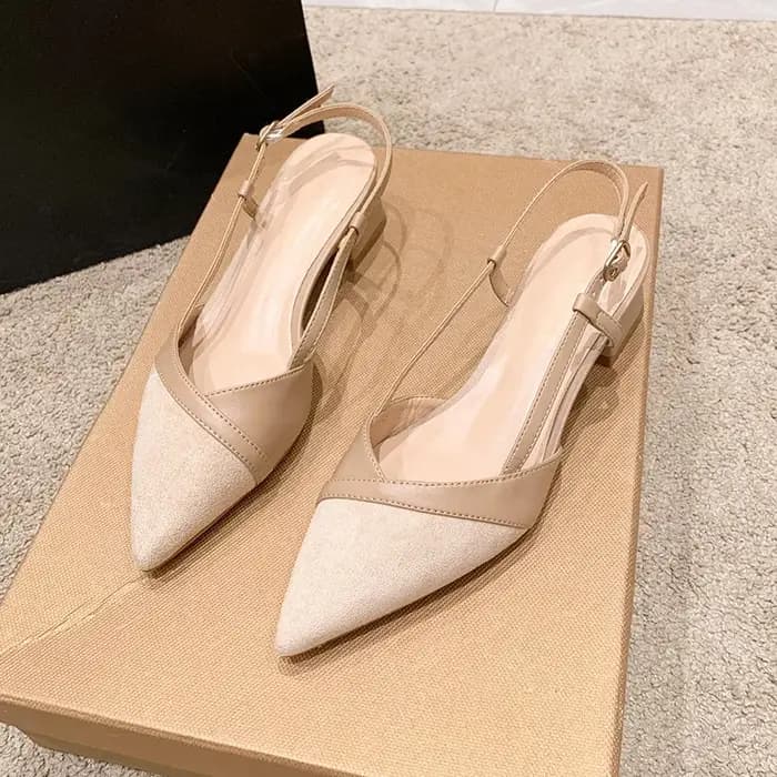 Baotou-Sandales Décontractées à Talons Hauts Pointus pour Femme