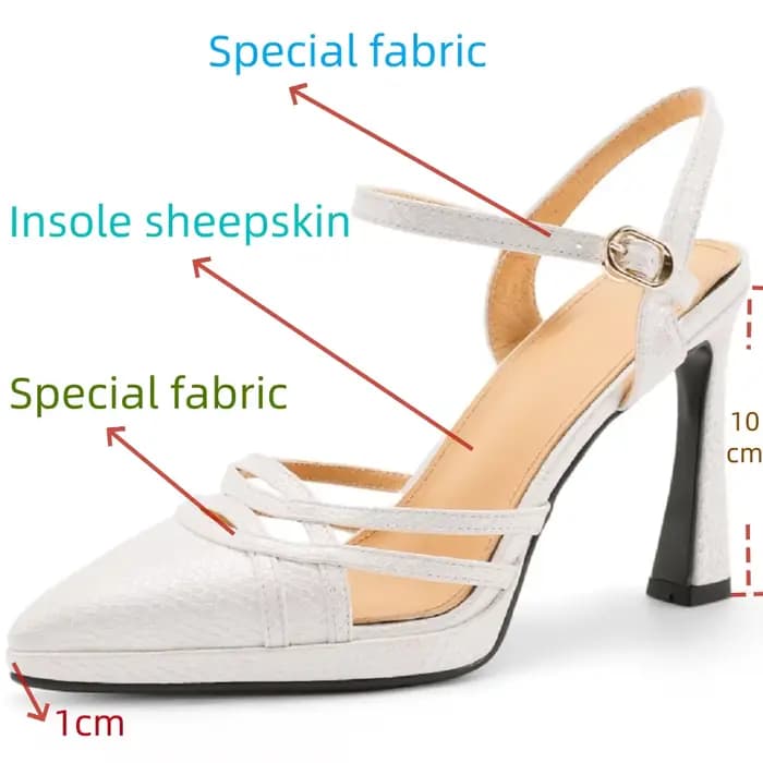 【JOCHEBED HU】Chaussures à talons pour femmes, sandales en tissu spécial, chaussures d'été à talon ti