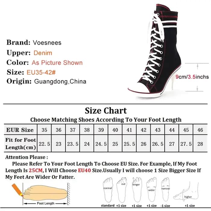 Chaussures simples femme Denim toile chaussures bout rond talons hauts mode baskets hautes à lacets Denim femmes bottes en toile décontractées