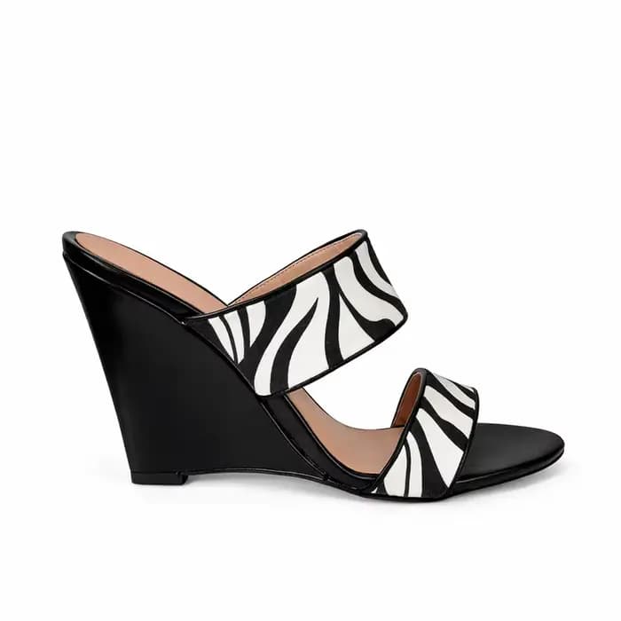Sandales compensées en cuir imprimé léopard Rouge/Nude/Noir – Talons hauts de luxe pour femme