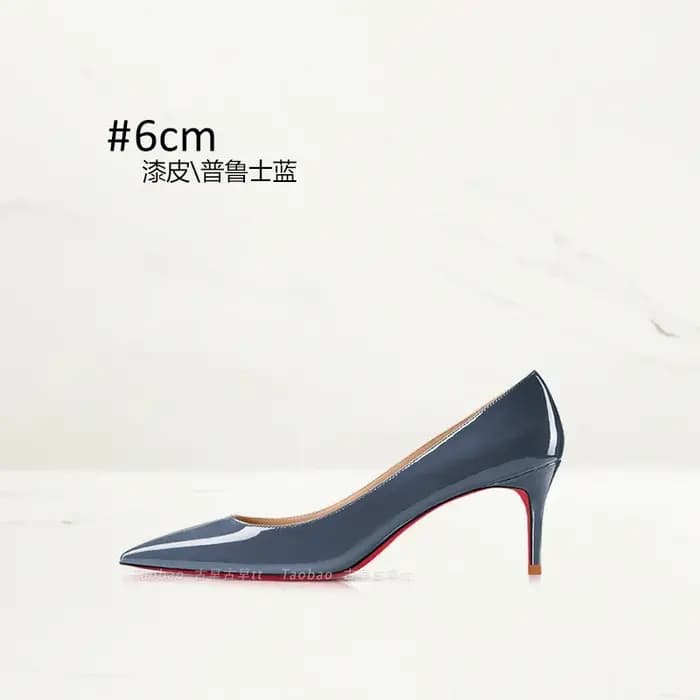 HLTINO bleu marine pompes fond rouge grande taille 43 femmes marque de luxe talons hauts pour robe de soirée lumineux printemps été chaussures