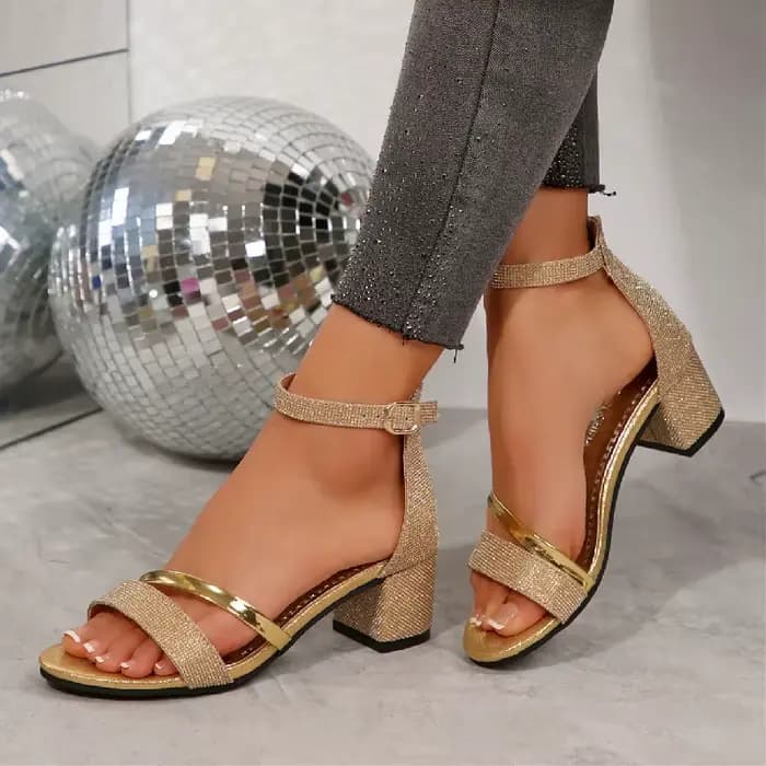 Sandales d'Extérieur à Talons Moyens et Hauts pour Femme