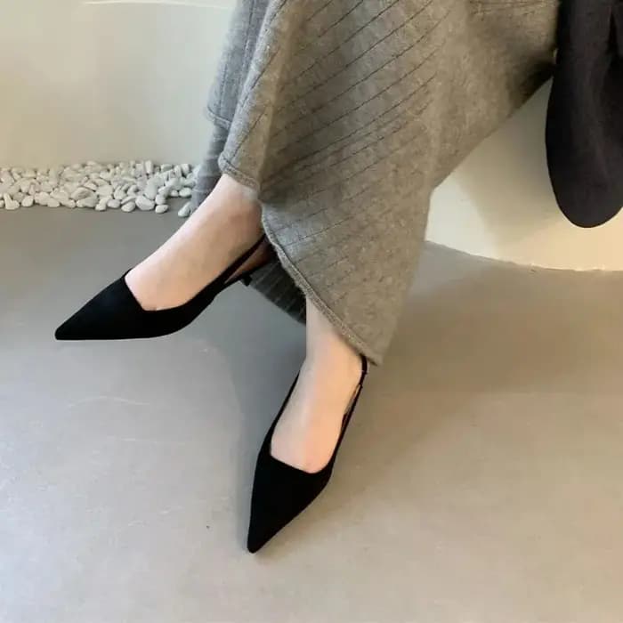 Bailamos-Sandales pointues à talons bas pour femmes