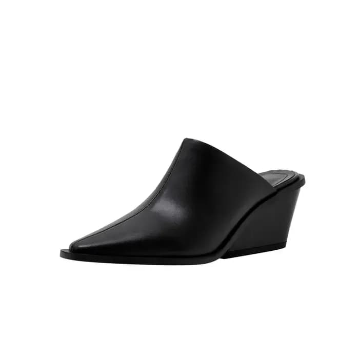 Sandales à Talons Optiques en Cuir de Vache pour Femme
