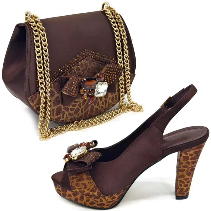 Doershow-Chaussures Italiennes Roses Avec Sac, Ensemble De Chaussures Et Sacs De Haute Qualité, Pour