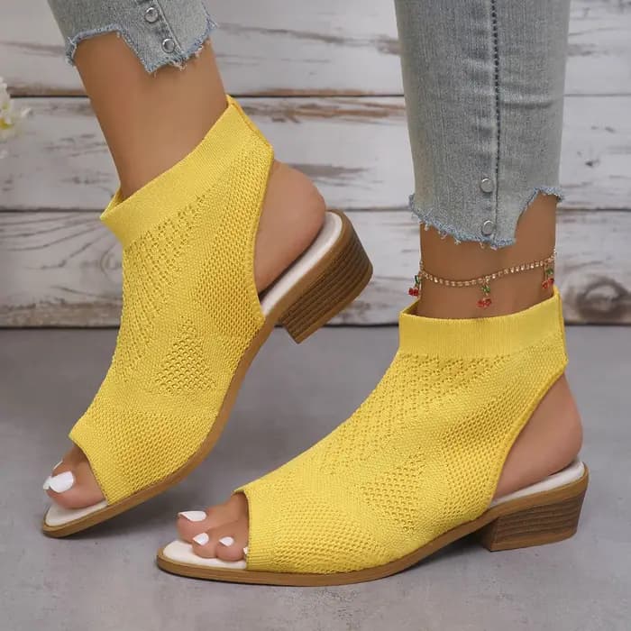 Sandales pour femmes 2025 été bout ouvert maille respirant chaussures
