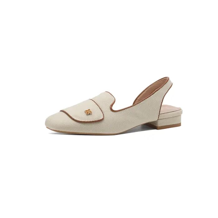 Mules élégantes à bride arrière pour femme, escarpins minimalistes à bout carré et talon bas, chaussures de travail mates à enfiler style français, plates décontractées pour le bureau et les trajets q