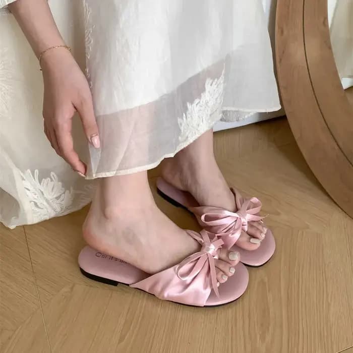 Sandales plates à nœud pour femmes