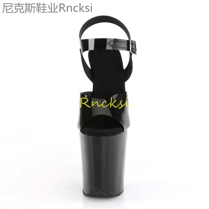 Sandales à talons hauts noirs pour femmes, à un bouton, à la mode, sexy, nouveau style d'été, 23cm