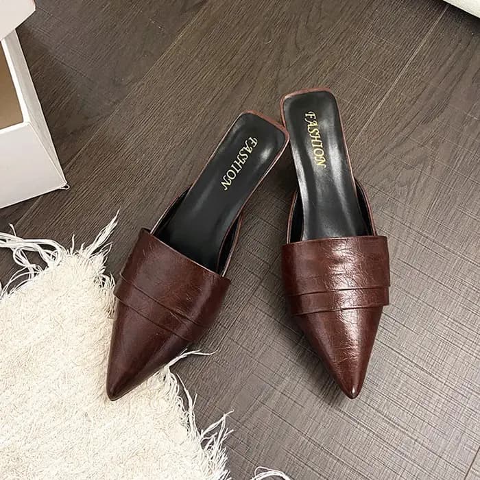 Mules à talons hauts et bout pointu pour femme, sandales d'été, chaussures de luxe 2026, chaussures de marche, sandales à enfiler Mujer Zapatos