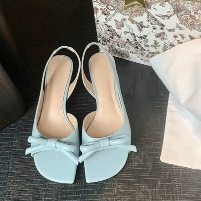 Sandales à talons hauts pour femme, style nœud français, bout ouvert trapézoïdal, nouvelle collection été 2026, au design distinctif