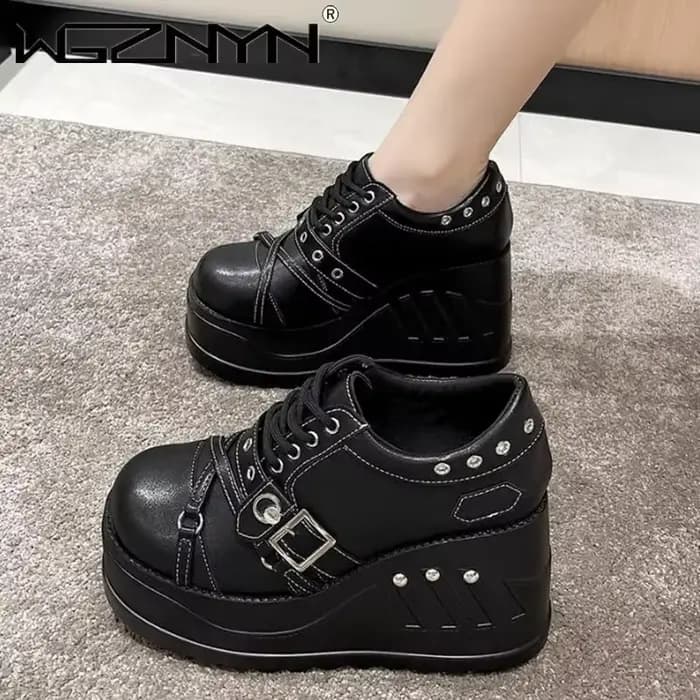 Chaussures à plateforme Mary Gasoline pour femmes, semelle optique, talons hauts compensés, fête, cosplay, designer, lolita, punk, gothique, escarpins, 2025, nouveau