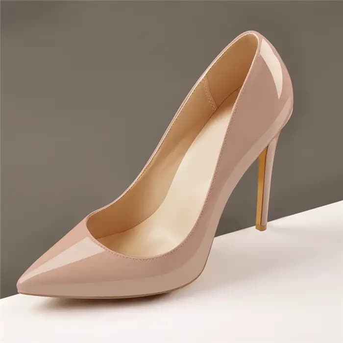 Onlymaker escarpins classiques en cuir véritable bout pointu sans lacet talons aiguilles Sexy 4.7 po