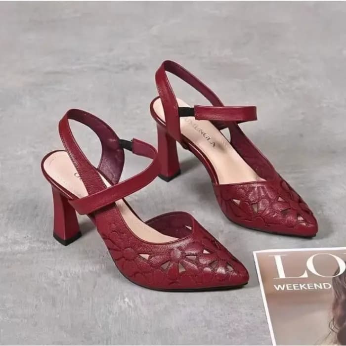 Sandales pointues pour femmes, escarpins à talons hauts rouges, chaussures d'extérieur, Parker, nuit, dames, été, nouveau, 2025