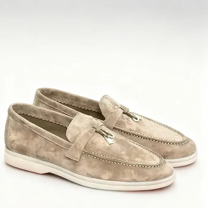 Chaussures Mocassins en daim, modèle élégant pour le bureau et le week-end