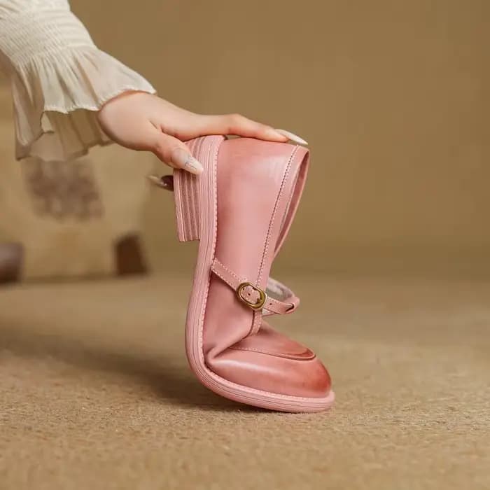 MORAZORA 2026 Nouvelles Chaussures en Cuir Véritable pour Femmes, Type Oxford à Boucle, Plateformes