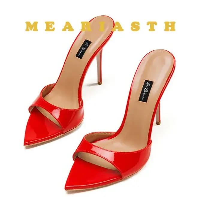Chaussures pointues à talons hauts et bout ouvert pour femmes