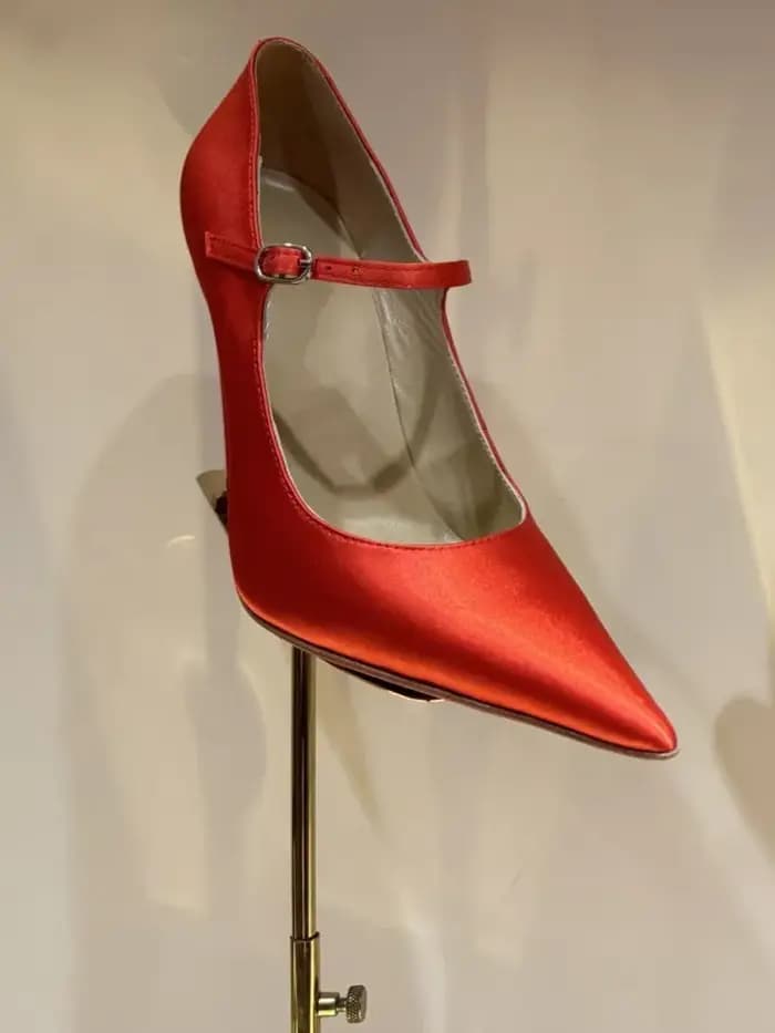 Sandales à talons aiguilles pointus en dentelle avec nœud pour femme