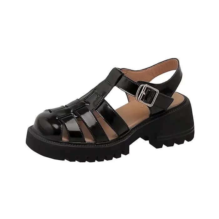 XIHAHA – nouvelles sandales d'été respirantes et confortables pour femmes, chaussures romaines de styliste à bout épais et à plateforme étanche