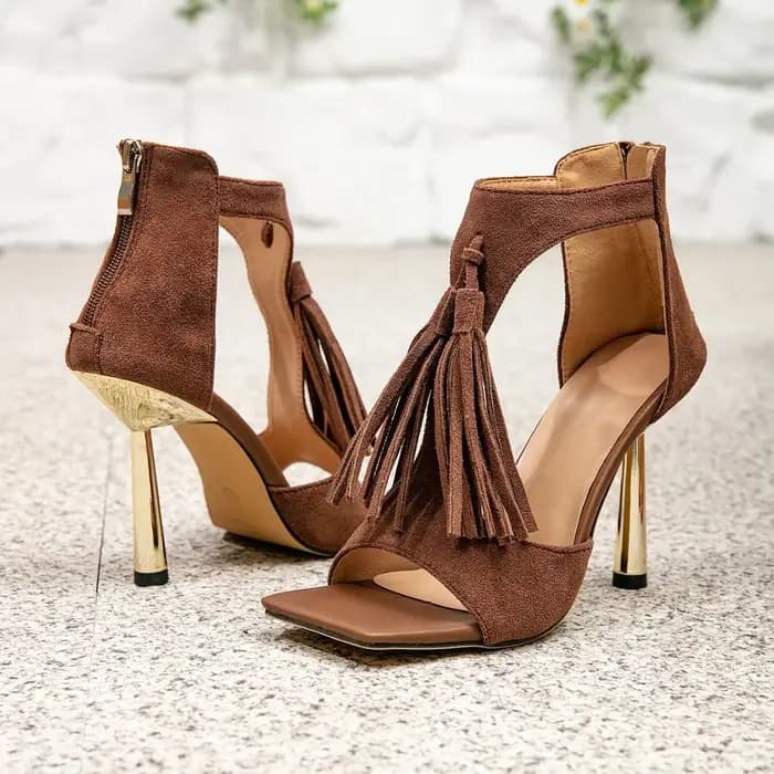 Sandales Femme Style Bohème Ethnique Rétro Tendance 2026 Nouveauté Été – Talons Hauts Polyvalents pour Banquets