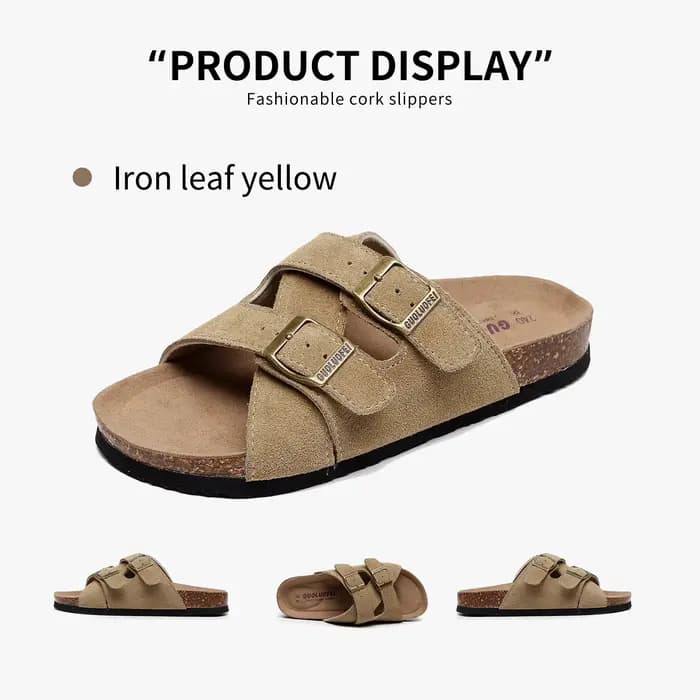 Birken New Arizona Cork Pantoufles Sandales plates pour femme avec semelle en liège