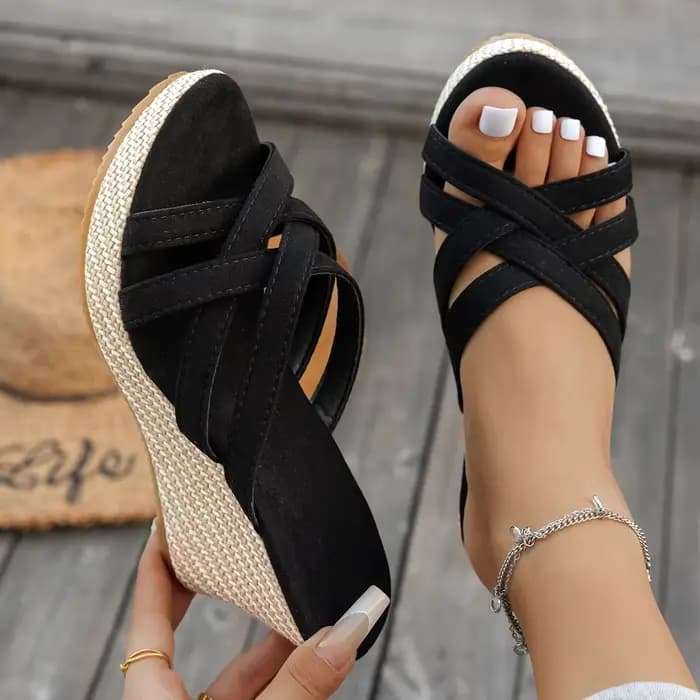 Nouvelles femmes mode tendance sandales à talons compensés