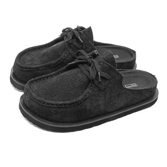Sabots et mules en cuir suédé de vache pour femmes et hommes