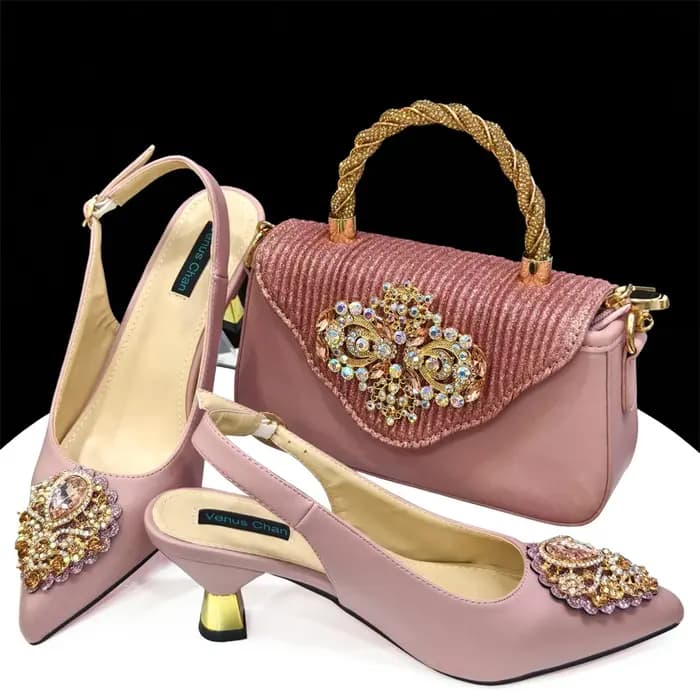 NigWin-Venus Chan Ensemble de chaussures et de sacs pointus pour femme