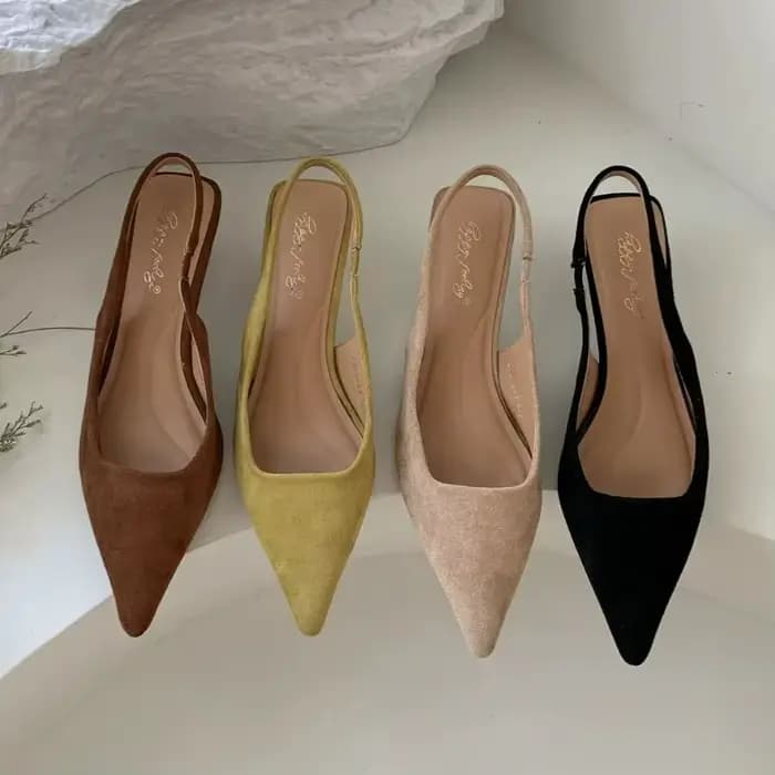 Bailamos-Sandales pointues à talons bas pour femmes