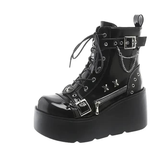 Bottes de Cosplay de Vampire à plateforme de Style gothique pour femmes