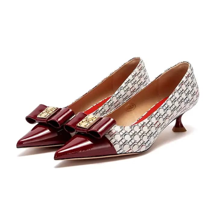 Chaussures à Talons Hauts et Pointus pour Femme, Élégantes, à la Mode, Style Britannique, Patchwork