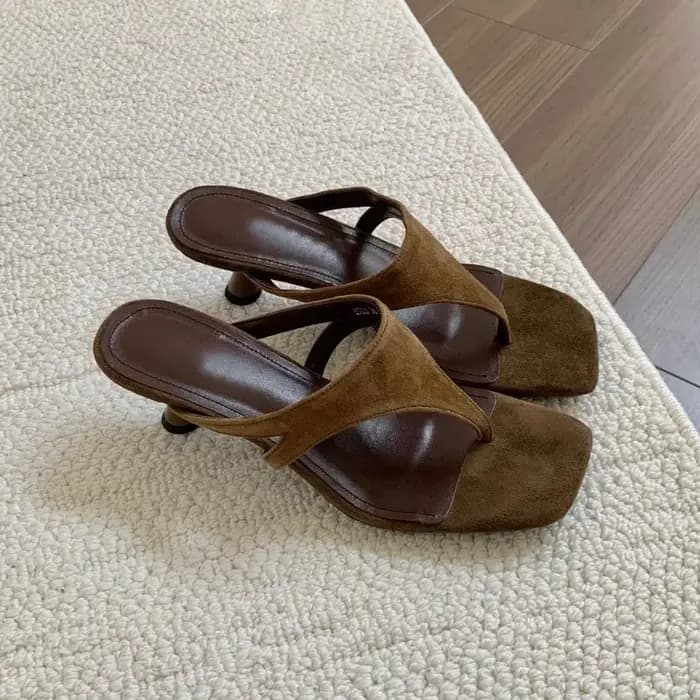 Sandales à talons aiguilles minimalistes de tempérament rétro pour femmes