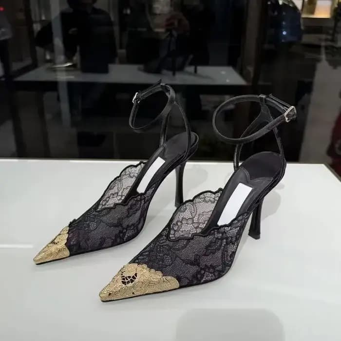 Nouvelles sandales à talons hauts en dentelle 2026 pour femmes