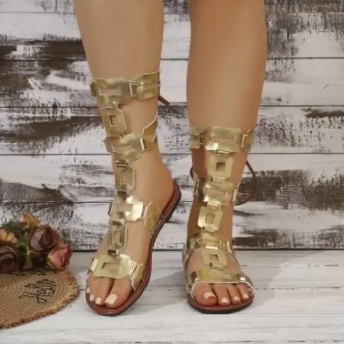 Nouvelles sandales plates tendance 2026 avec lacets arrière, sandales de créateur pour femmes, sexy, à bout ouvert, style romain, bottes décontractées d'été 36-43