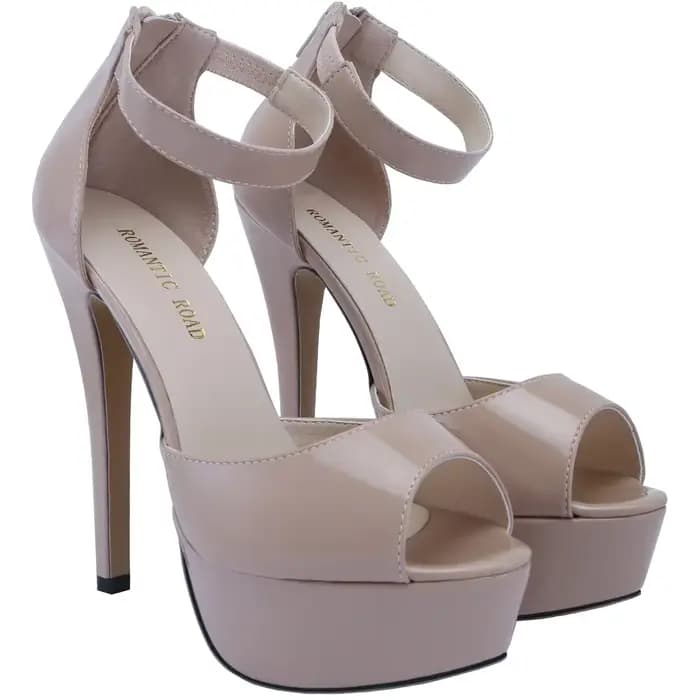 Femmes sandales nouveau Sexy 14CM plate-forme Super talons aiguilles bout ouvert bride à la cheville