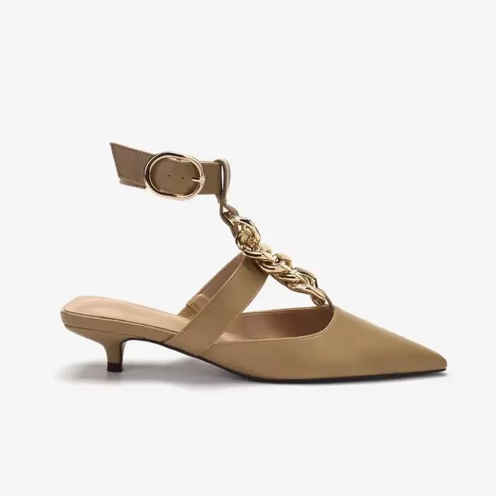 Sandales pour femmes été 2025 Design chaîne en métal boucle réglable femme luxe chaussures à talons mode fête Banquet