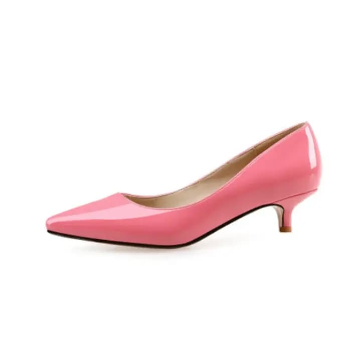 Femme talons bas chaussures élégantes escarpins nulocs 3 cm confortables sans lacet pastèque rouge gris concepteur grande taille Zapatos cuir brillant