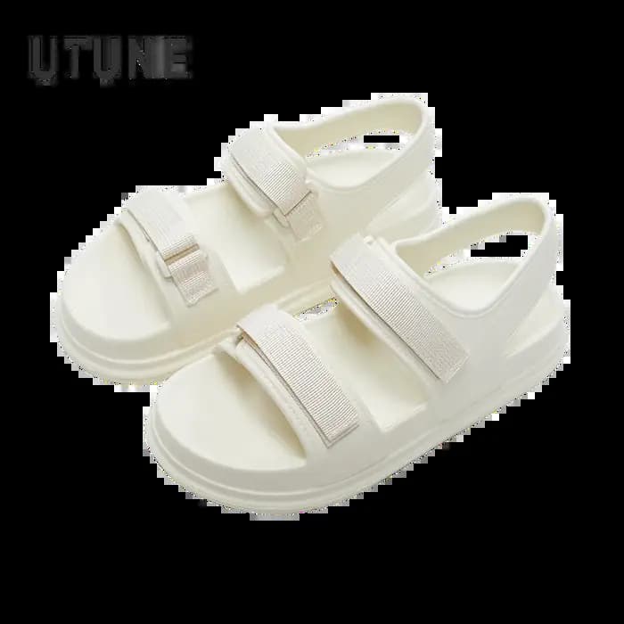 UTUNE femmes plate-forme sandales été mode diapositives semelle épaisse pantoufles antidérapantes confortable plage en plein air chaussures décontractées violet