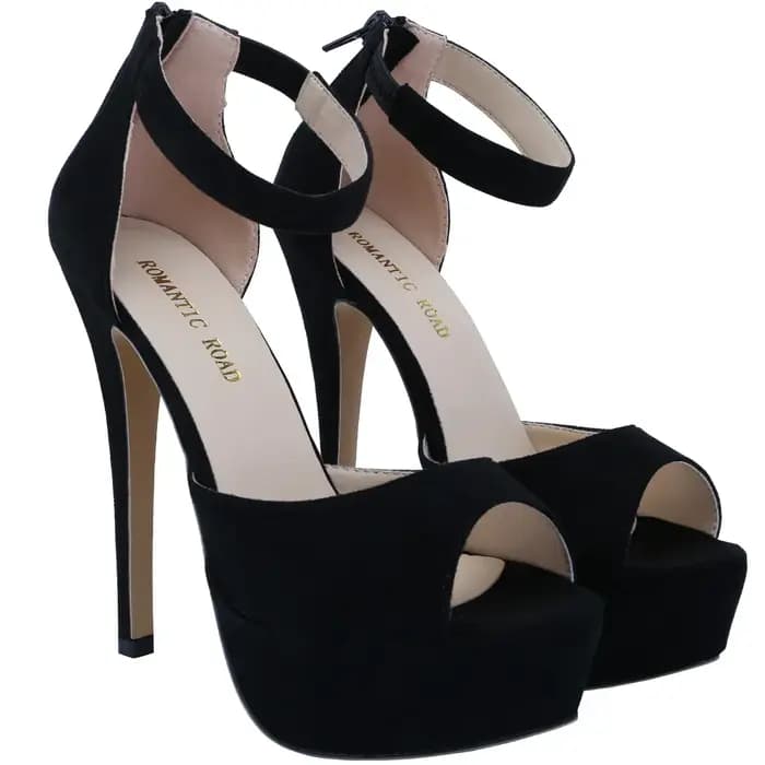 Femmes sandales nouveau Sexy 14CM plate-forme Super talons aiguilles bout ouvert bride à la cheville sandale gladiateur robe de soirée chaussures de mariage